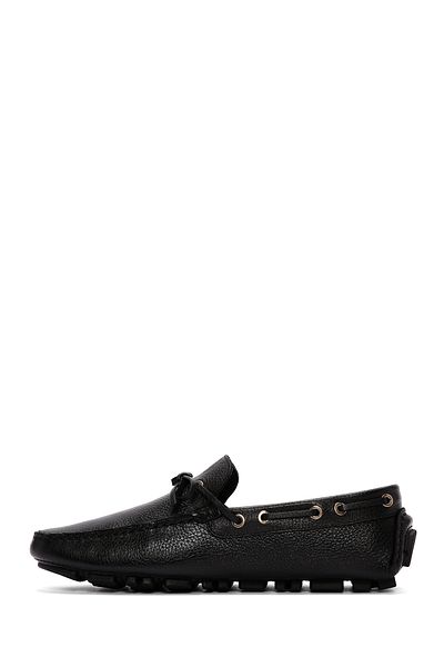 Derimod Men's Black Leather Genuine Leather Comfort Penny Loafer Shoes Casual Daily Shoes 25Sfd7500Ft