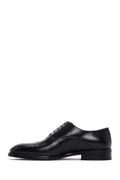Derimod Men's Black Laced Leather Classic Shoes 25Sfd 740018