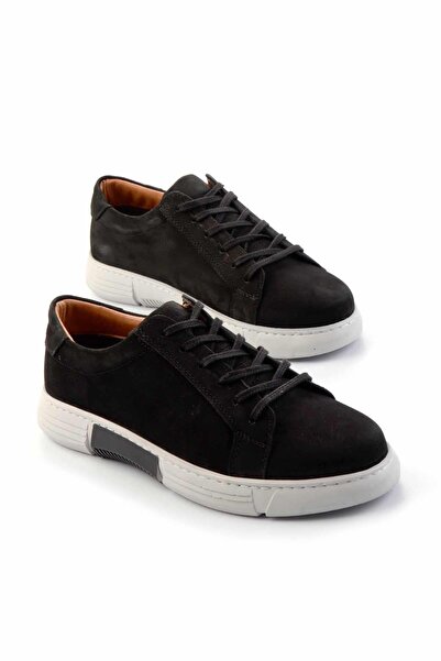 Bambi Чорне шкіряне чоловіче повсякденне взуття E01439502201