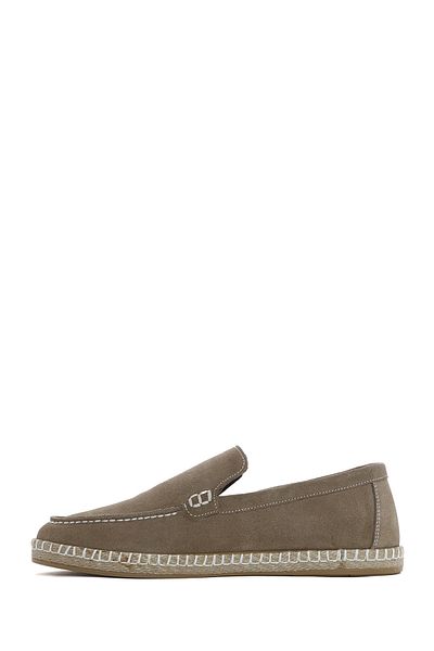 Derimod Men's Beige Suede Leather Espadrille 25Sfd 660210