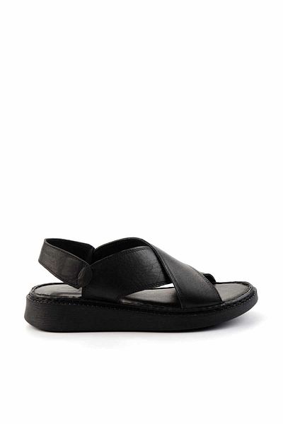 Bambi Black Leather Women's Sandals K05331067003