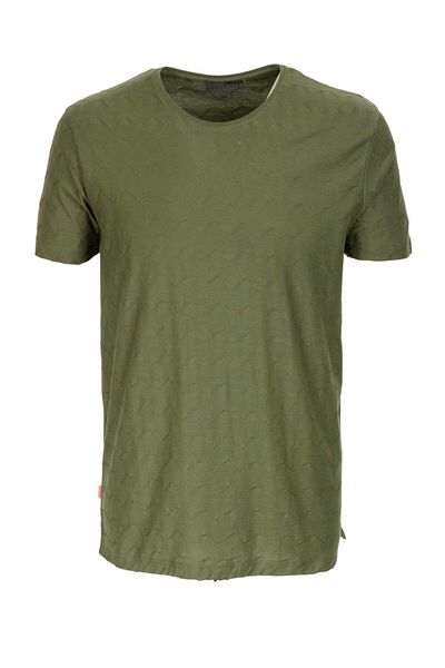 NCS Men's T-Shirt Crew Neck Khaki 100% Cotton Slim Fit Printed T-Shirt Jeans 1135