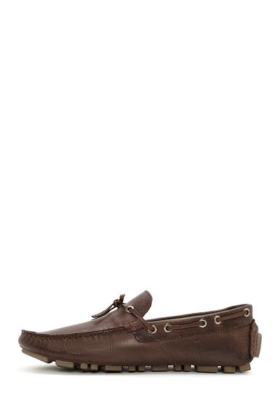 Derimod Men's Brown Leather Genuine Leather Penny Loafer Shoes Casual Daily Shoes 25Sfd750018