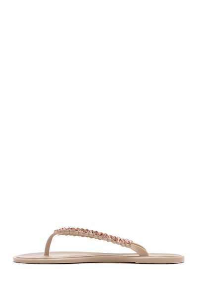 Derimod Papuci de damă bej Flip Flops Stone Jelly 25SFE4916PV