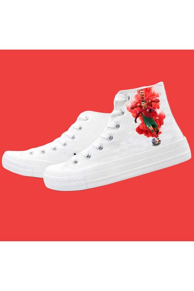 LİASSHOES Pantofi sport pentru băieți - CR7 Rnaldo Portugal Printed Sneaker