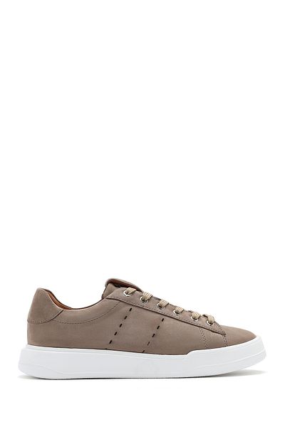 Derimod Men's Mink Lace-Up Nubuck Leather Sneaker 25Sfd7075V3