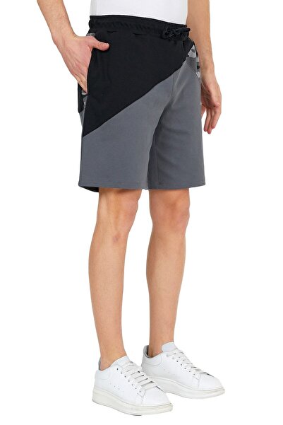 Adams Gray Men's Camouflage Detailed Sports Shorts