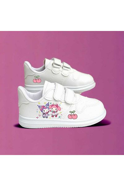 LİASSHOES adidași pentru copii cu bandă albă cu imprimeu cireș dulce