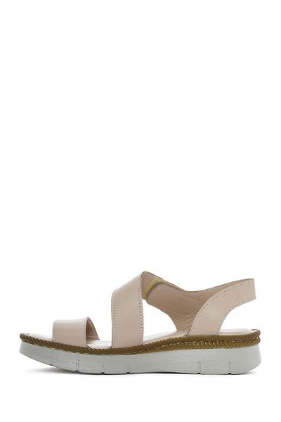 Derimod Women's Mink Banded Genuine Leather Comfort Sandals 25Sfd321218