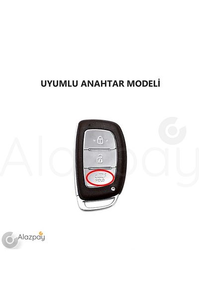 Alazpay Hyundai Tucson Bayon Elantra Accent Ix35 I10 I20 I30 I40 Tpu Key Case Cover (White - No Squeak)