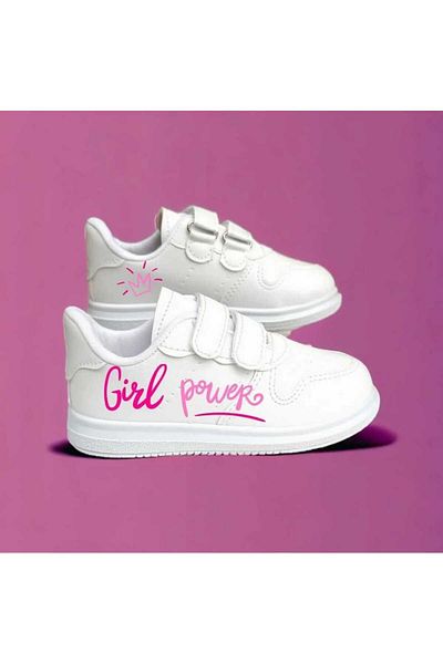 LİASSHOES Adidași pentru copii Girl Power Printed - Pantofi sport scrise