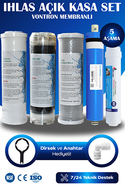 WaterMelon Ihlas Su Arıtma Cihazı Uyumlu 5 Aşamalı Vontron Membranlı Filtre B...