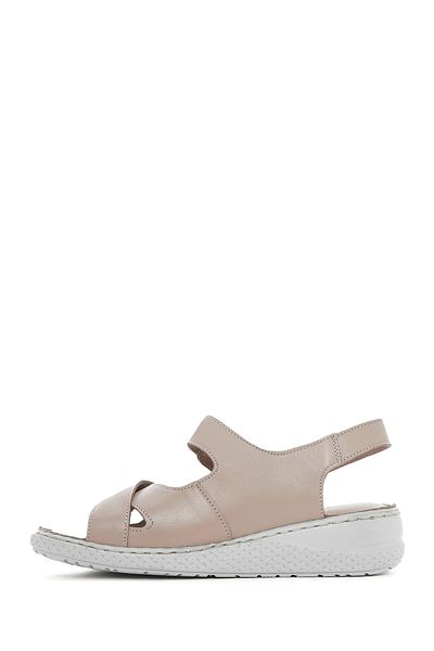 Derimod Women's Mink Banded Genuine Leather Comfort Sandals 25Sfd321918