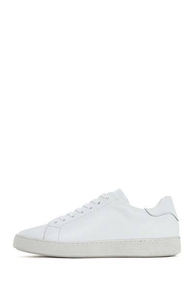 Derimod Men's White Lace-Up Leather Sneaker 25Sfd 640118