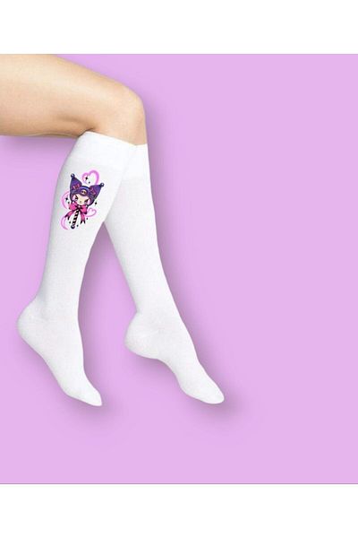 LİASSHOES ЛИЛАВА ПАНДЕЛА - Дълги чорапи с щампа Kuro за момичета