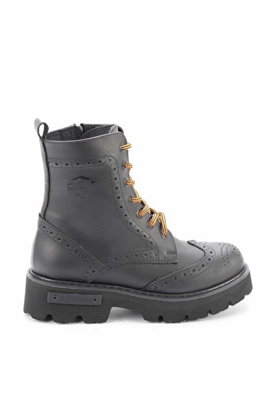 Harley Davidson Black Leather Kadın Bot & Bootie HD0777057503