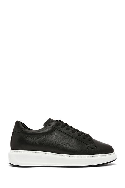 Derimod Men's Black Lace-Up Leather Sneaker 25Sfd 640318