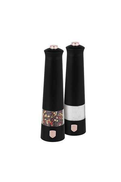 Berlinger Haus Set of 2 electric pepper and salt grinders, Black Rose Collection