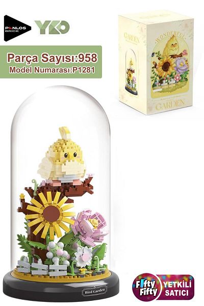 Vagonlife Panlos Yko Series Decorative and Collectible Parrot Model 958 Piece Construction Set -Ffp1281