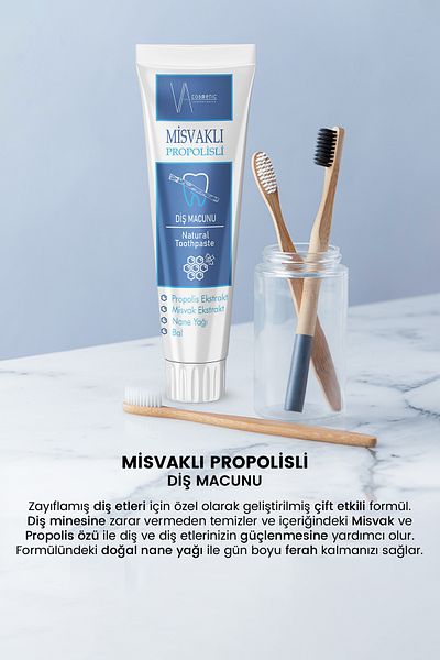 VA COSMETİC معجون أسنان مسواك 100 مل