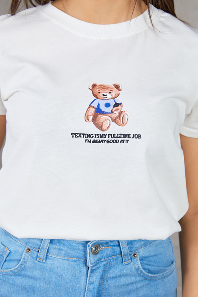 DPARİS Γυναικείο μπλουζάκι με στάμπα αρκουδάκι