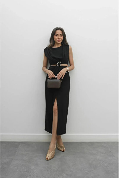 My Blog Dámské detailní prémiové šaty v černém pase