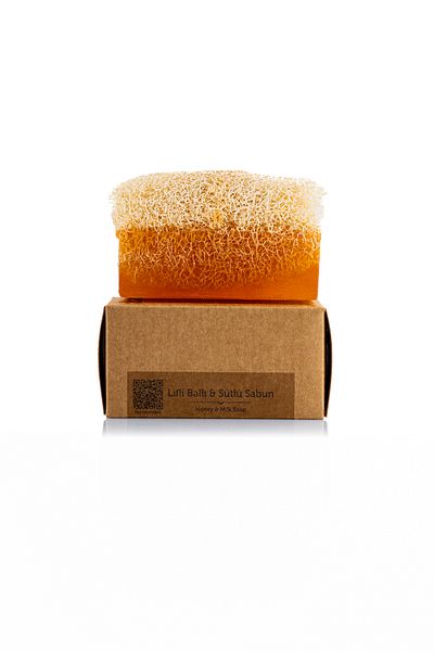 dionesse Pumpkin Fiber Honey Milk Soap 130 Gr - Handmade Care Soap with Exfoliating Effect for All Skin Types