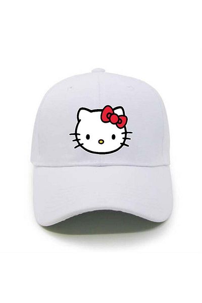 Köstebek Pălărie albă Hello Kitty Face