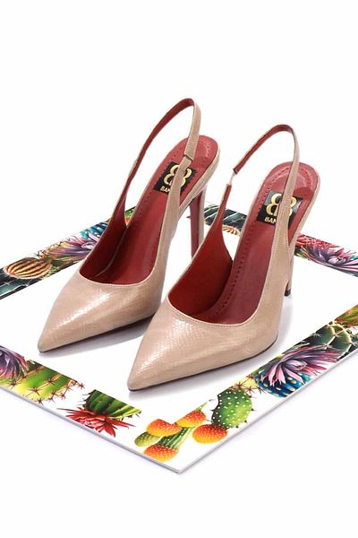 Bambi Pantofi clasici cu toc de damă bej K01455018207
