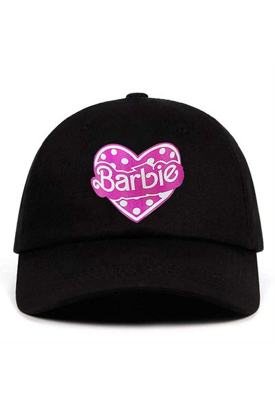 Köstebek Black Barbie Polka Dot Heart Logo Hat