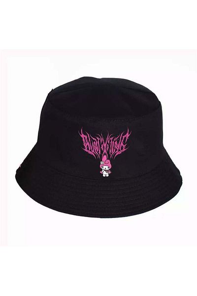 Köstebek Sanrio My Melody Anime - Black Bucket Hat