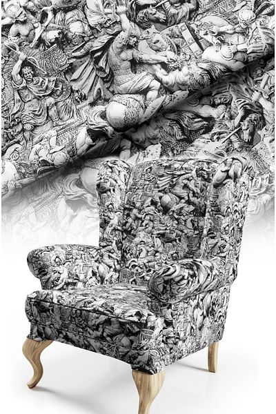 CANİLA Digital Printed Upholstery Sofa Fabric, Throw Pillow, Cushion Covering. Premium Fabric