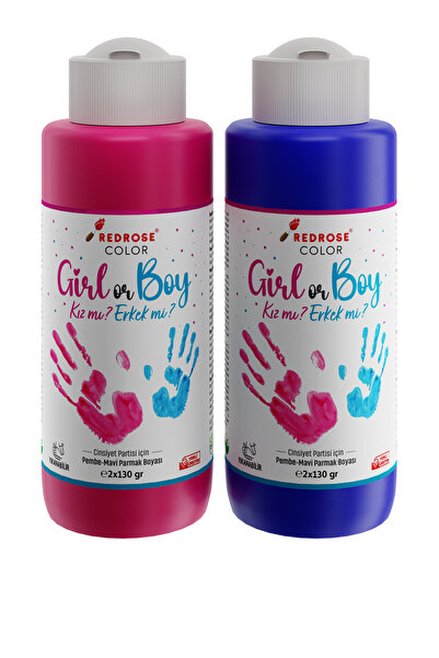 Red Rose Pembe-mavi Cinsiyet Partisi Boyası 2'li Set 2x130gr Yıkanabilir