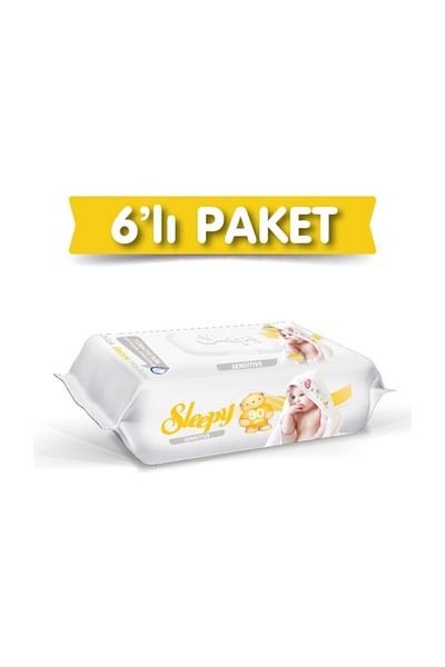 Sleepy Sensitive Wet Towel 6 Pack 540 Sheets