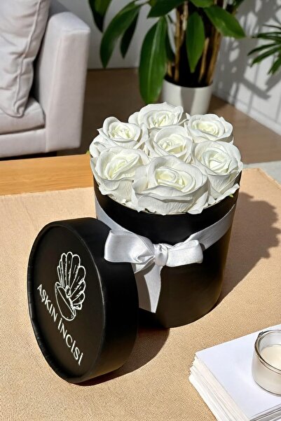 CAPSULE Sevgiliye Özel Hediye Gül Kutu Beyaz Hediyelik Çiçek Doğum Günü Sepeti Kız Arkadaşa Eşe Sevgili