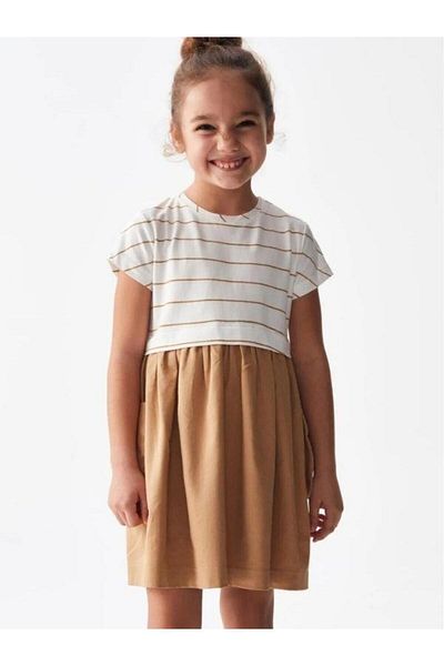 nk kids Girl's Cotton Striped Bonibon Dress