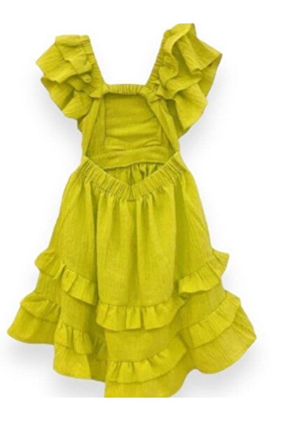 Çikoby Κοριτσίστικο φόρεμα με λουράκι υφαντό εξώπλατο