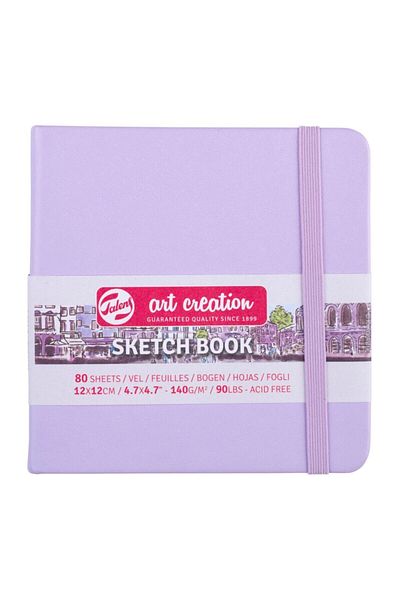 Talens Art Creation Sketchbook Hard Cover Sketchbook 140 Gr 12X12 cm 80 Yp Pastel Violet