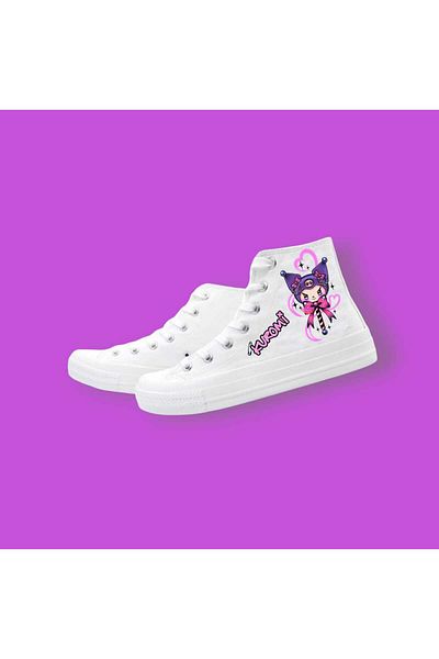 archiepet Pantofi cu imprimeu Kurominic Flying Purple pentru băieți și fete cu mini inimă uni bej