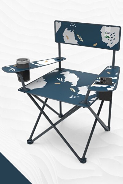 Perilla Qufi Katlanır Kamp Piknik Sandalyesi Rejisör Koltuğu - Mavi