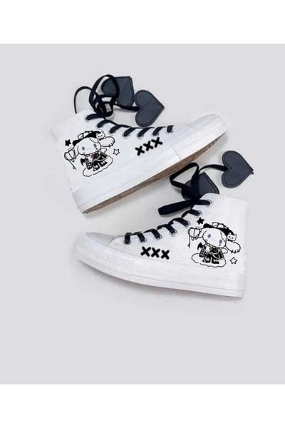 archiepet Girl's Pirate Printed Convers Shoes