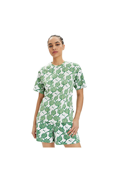 Puma Essentials+ Kadın Yeşil Günlük Stil T-Shirt 67949386