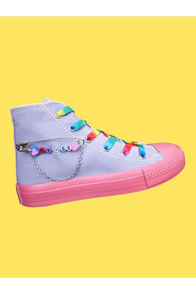 archiepet Special Design Colorful Lace-Up Name Detailed Girls Sneakers