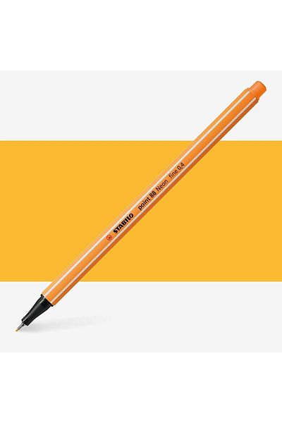 Stabilo Point 88 Fineliner Pen 0.4mm Thin Felt Tip Pen Fluorescent Orange