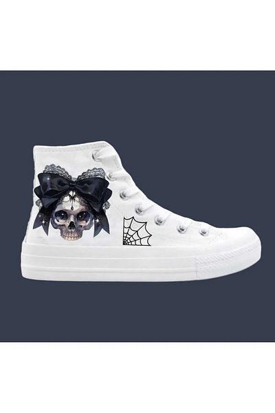 archiepet adidași pentru femei cu design special, cu craniu, pânză de păianjen, pentru fete