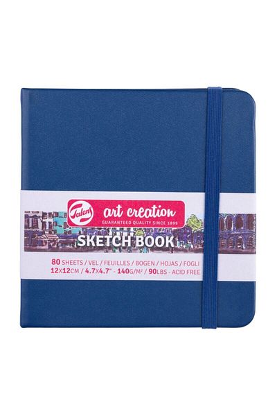 Talens Sketchbook Hard Cover Sketch Drawing Notebook 12x12 Cm140 gr80 YpNavy Blue