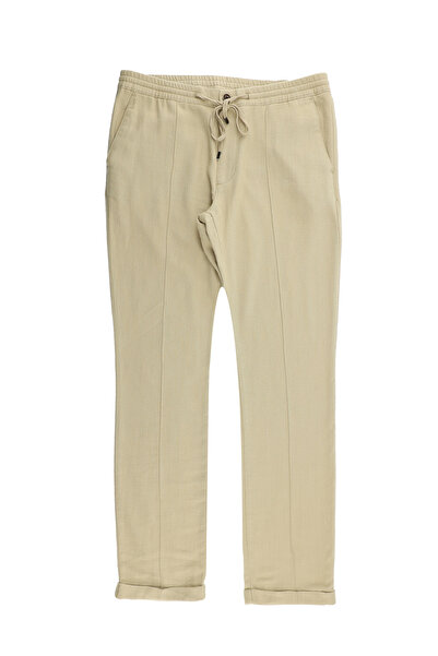 Abdullah Kiğılı Панталони от памук и лен с еластична талия и редовна кройка