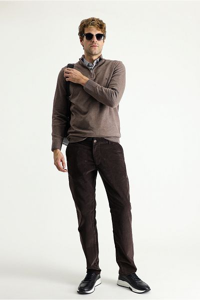 Kiğılı Slim Fit Slim Fit Lycra Velvet Trousers