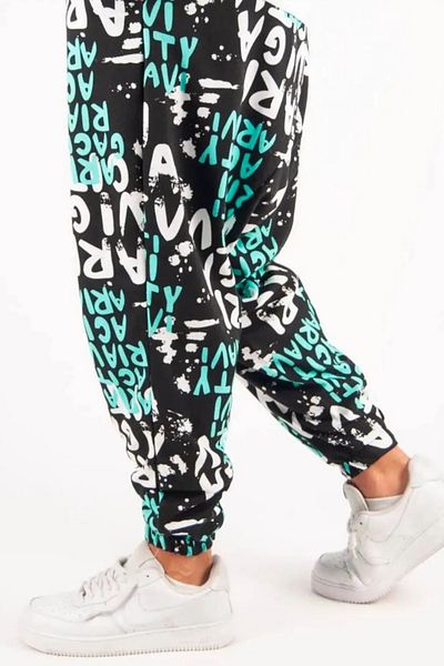Superbluemexico Men's Casual Patterned Jogger Baggy Trousers