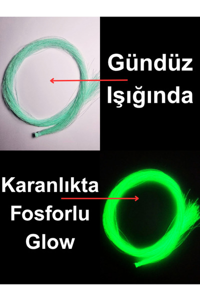 eagenset Su Yeşili Fosforlu Karanlıkta Parlayan Glow / Luminous Ultraviyole (UV) Neon Poşet Çapari Simi